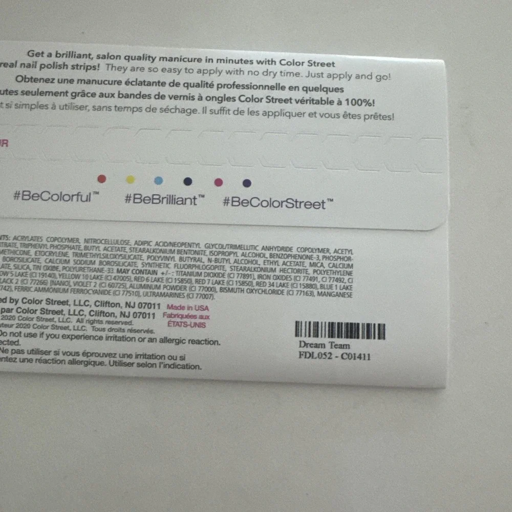 Color Street Nail Strips Dream Team Retired New